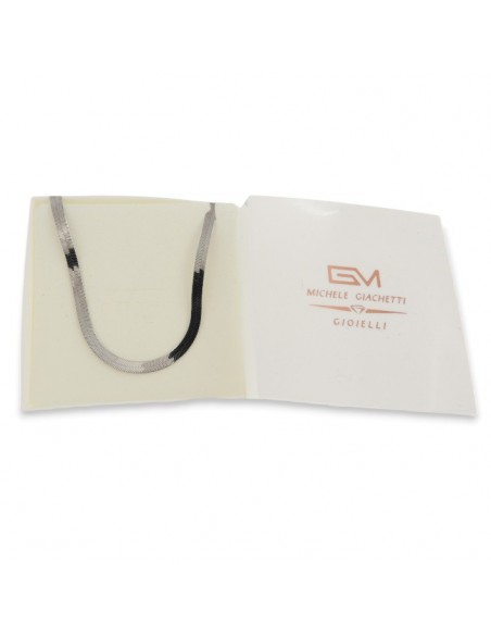 Collana Argento Rodiato Coda Di Topo Piatta [5f63a2cb]