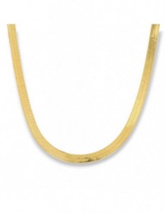 Collana Argento Rodiato Coda Di Topo Piatta [0ae0cfda]