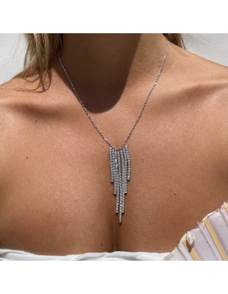 Collana Argento Rodiato Rollina Con Ciuffo [c4af226f]