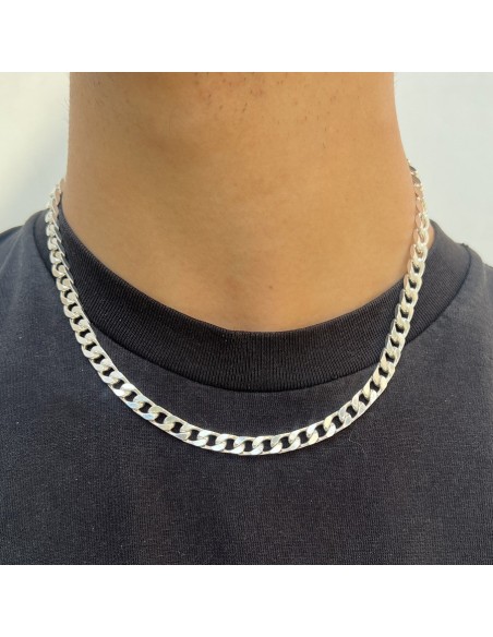 Collana Argento Rodiato Grumetta 40,65GR [308e418f]