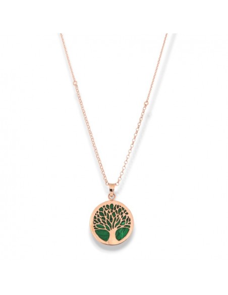 Collana Argento Rosato Pendente Albero Della Vita [d111cd69]