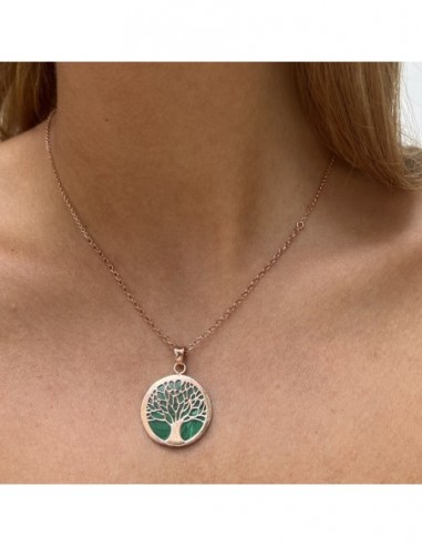 Collana Argento Rosato Pendente Albero Della Vita [a5c94a8a]