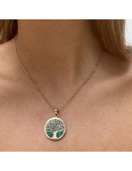 Collana Argento Rosato Pendente Albero Della Vita [a5c94a8a]
