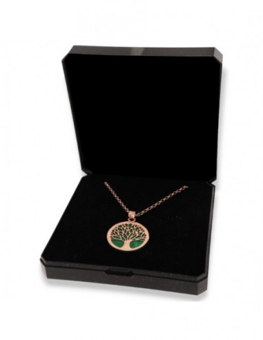 Collana Argento Rosato Pendente Albero Della Vita [79bf4e99]