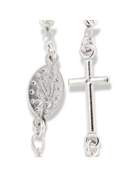 Collana Argento Rodiato Rosario Sfere Grige [b9fc8455]