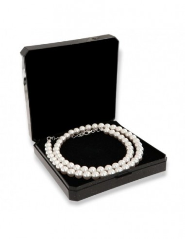 Collana Perle Bianche 6MM Chiusura Argento Rodiato [553b9943]