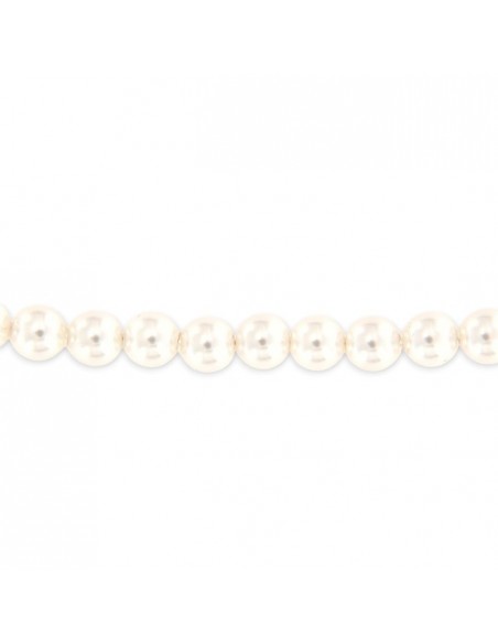 Collana Perle Bianche 4MM Chiusura Argento Rodiato [ab175751]