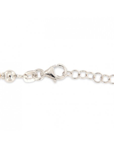 Collana Perle Bianche 4MM Chiusura Argento Rodiato [195ad14b]