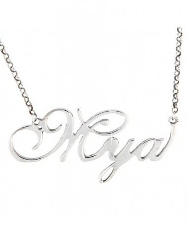 Collana con Nome Mya argento personalizzata [d890c792]