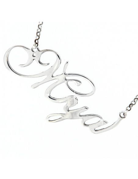 Collana con Nome Mya argento personalizzata [131a522f]