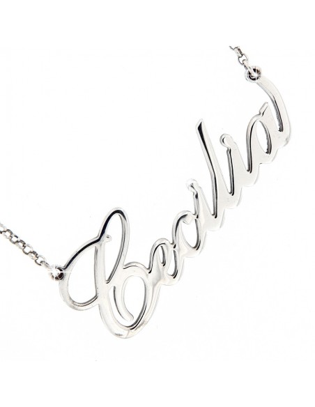 COLLANA  ARGENTO RODIATO NOME CECILIA PERSONALIZZA [5f7b1a27]