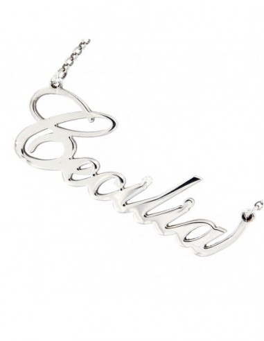 COLLANA  ARGENTO RODIATO NOME CECILIA PERSONALIZZA [865d592a]