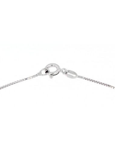 COLLANA  ARGENTO RODIATO PUNTO LUCE TONDO CON CAT. [cfb9517c]