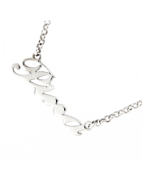 COLLANA  ARGENTO RODIATO NOME PINA PERSONALIZZATA [2d29a4d8]
