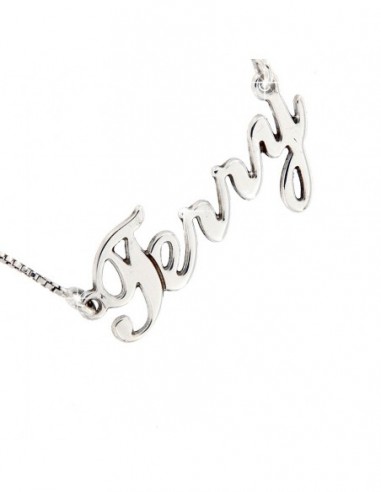 COLLANA  ARGENTO RODIATO NOME TERRY PERSONALIZZATA [fa5656d6]