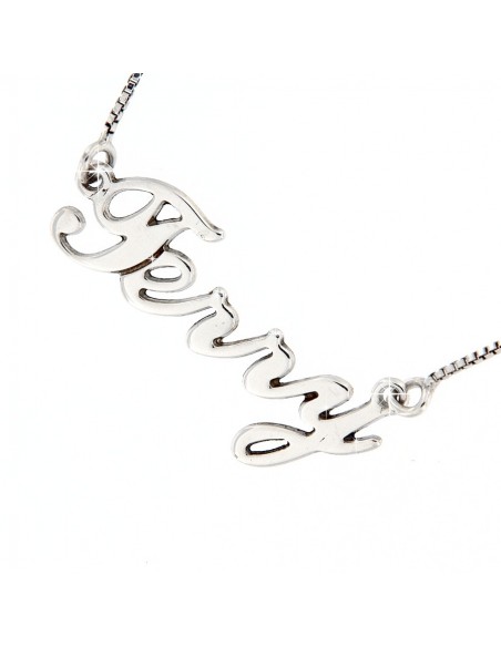 COLLANA  ARGENTO RODIATO NOME TERRY PERSONALIZZATA [237015db]