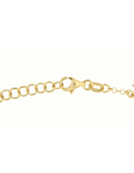 COLLANA ARGENTO DORATO 32 STELLE LUCIDE 42 CM [25fc78d3]