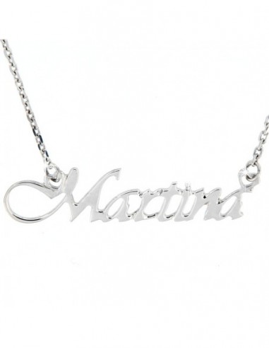 Collana con nome Martina argento personalizzata [1df4a872]