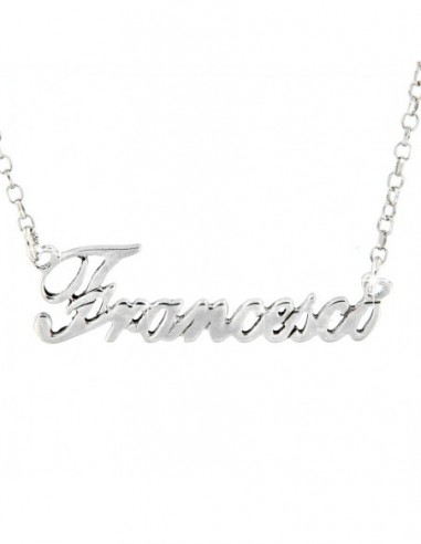 Collana con nome Francesco argento personalizzato [c4d2eb7f]