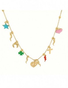 Collana Argento Dorato Con Pendenti E Numero 13 [18a4ef6c]