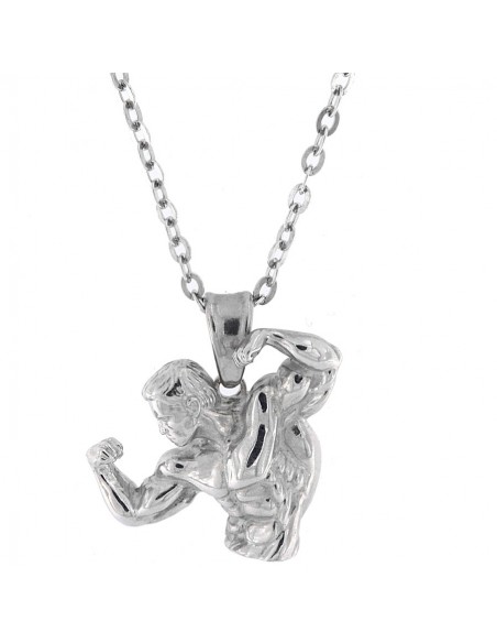 Collana Bodybuilder Arnold Schwarzenegger Argento [afb92e68]