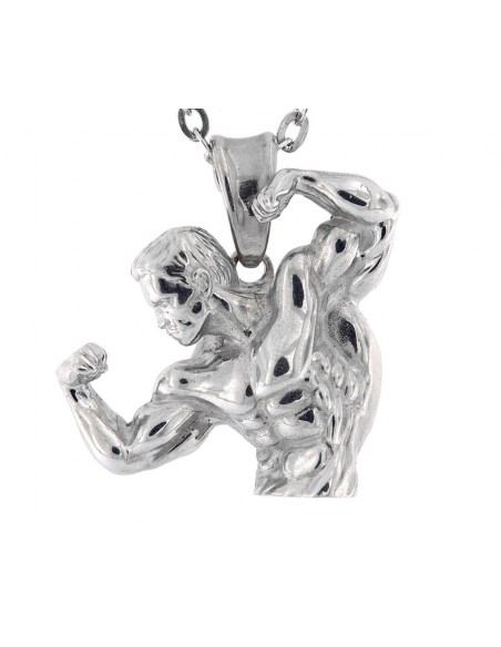 Collana Bodybuilder Arnold Schwarzenegger Argento [d908c738]