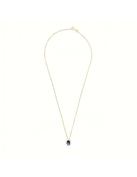 Collana Argento Dorato Principessa Blu 8X6MM [ce34fffa]