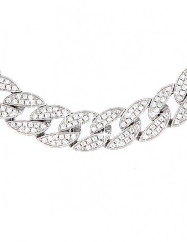 Collana Argento Rodiato Cubana Grumetta [7220c8e3]