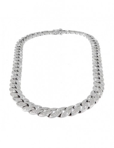 Collana Argento Rodiato Cubana Grumetta [c53d09e7]