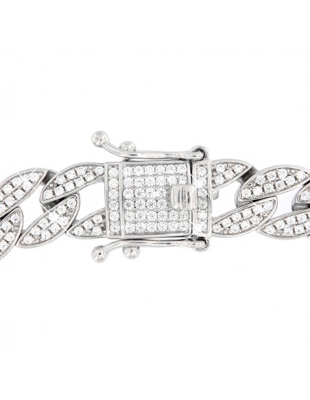 Collana Argento Rodiato Cubana Grumetta [77708ffd]