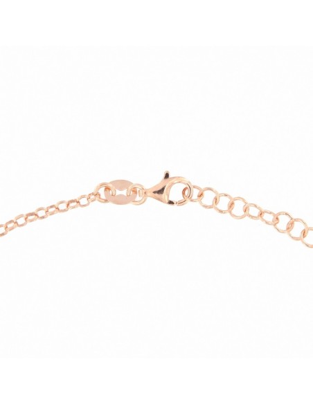 Collana Argento Rosato Rosario Con Sfere Verdi [8c0c06f1]