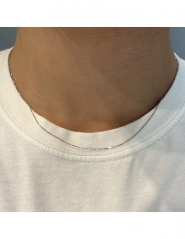 COLLANA ORO BIANCO VENEZIANA 45 CM SEZ 0,5 1,2 GR [90251ffd]