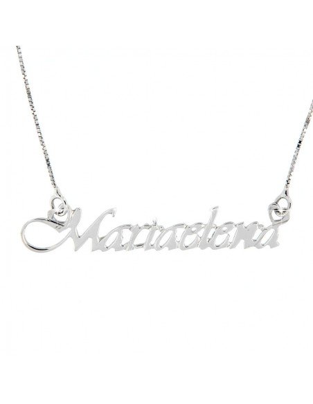 Collana con nome Mariaelena in oro bianco [ab747b82]