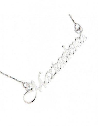 Collana con nome Mariaelena in oro bianco [c3b1015e]