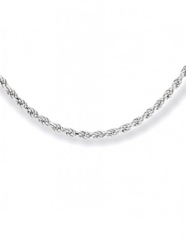 Collana Oro Bianco Maglia Rope 1MM [06252054]