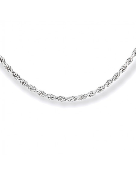 Collana Oro Bianco Maglia Rope 1MM [06252054]