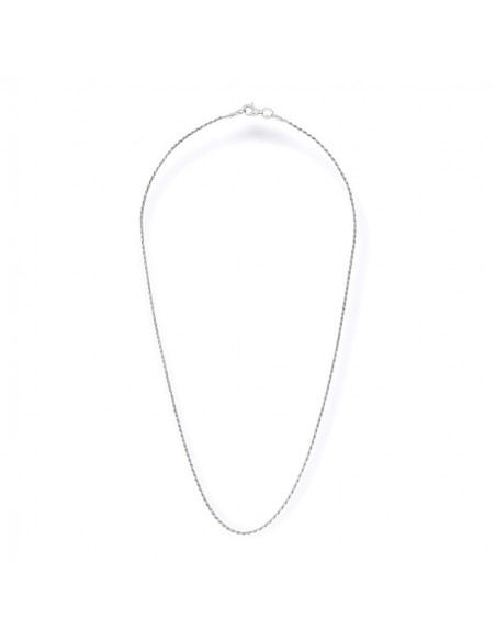 Collana Oro Bianco Maglia Rope 1MM [b468a64e]