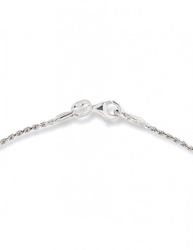 Collana Oro Bianco Maglia Rope 1MM [0375674a]