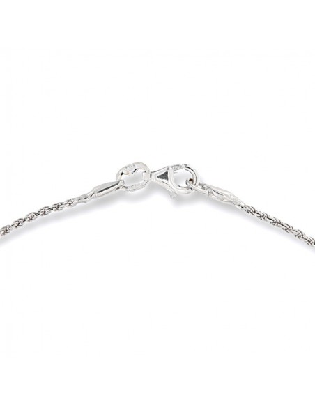 Collana Oro Bianco Maglia Rope 1MM [0375674a]