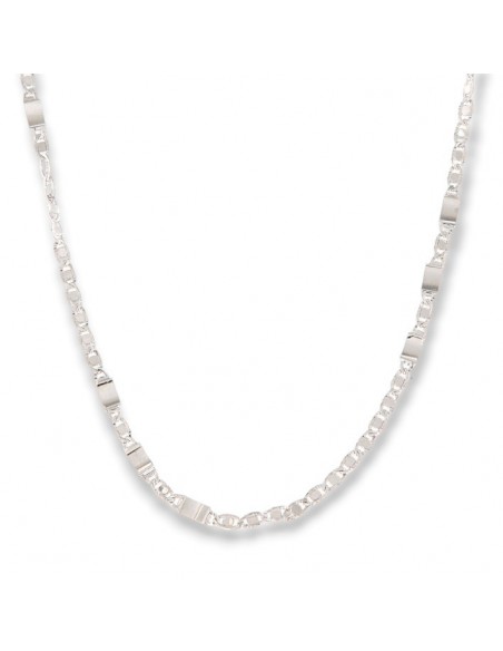 Collana Oro Bianco Maglia Marina E Specchiata [1cdea747]