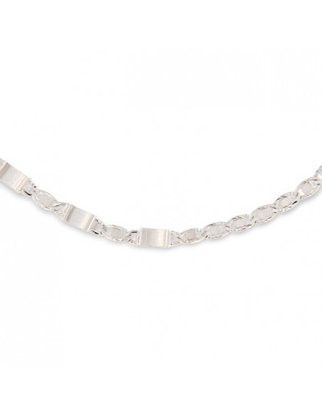 Collana Oro Bianco Maglia Marina E Specchiata [fab913e6]