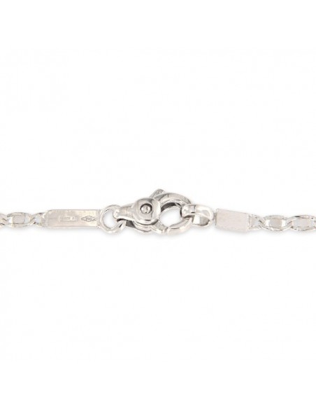 Collana Oro Bianco Maglia Marina E Specchiata [3343d297]