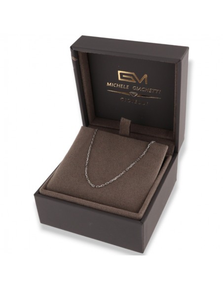 Collana Oro Bianco Diamantata 40CM 1,40GR [b288de62]
