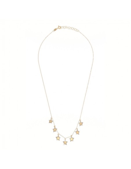 Collana Oro Giallo Stelle Laorazione Diamantata [2192e521]