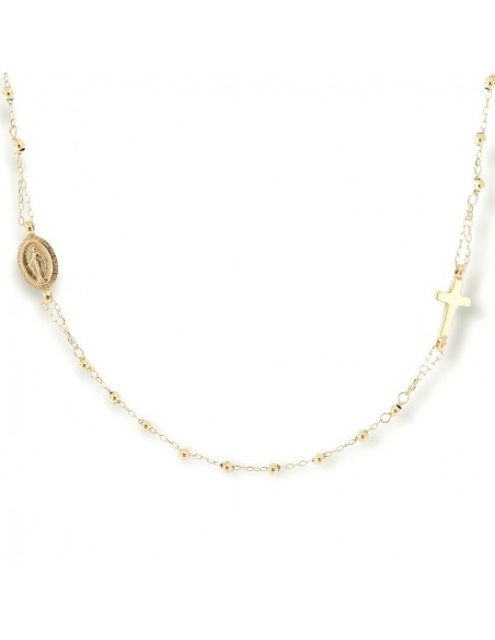 Collana Oro Giallo Rosario Sfere Dorate [8227479e]