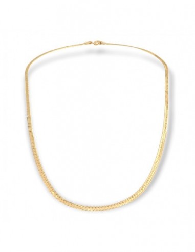 Collana Oro Giallo Maglia Fettuccia Piccola [8feaade4]