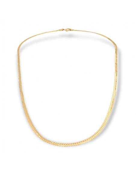 Collana Oro Giallo Maglia Fettuccia Piccola [8feaade4]