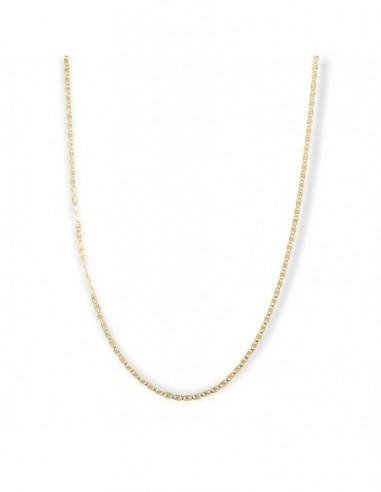 Collana Oro Giallo Maglia Marina Schiacciata 4MM [3004fa06]