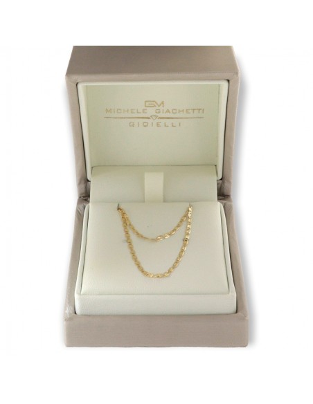 Collana Oro Giallo Maglia Marina Schiacciata 4MM [aee5b89a]