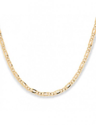 Collana Oro Giallo Grumetta 2+1 Maglia Intrecciata [885eefe1]